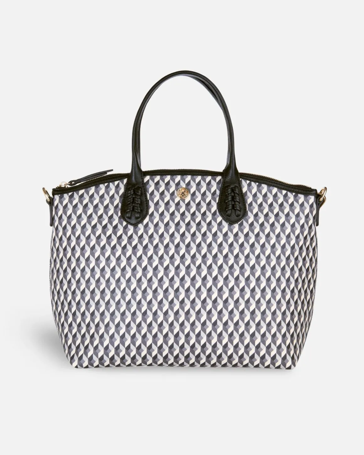 Lonbali Bolso Zip Tote Born B&W Negro| Bolsos Bandolera